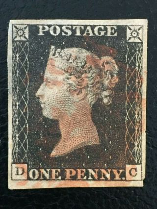 Great Britain - 1 Victoria Penny Black 1940 - Thin (stamp C)