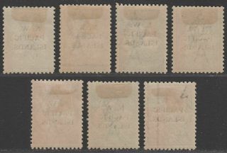 Guinea 1918 - 22 KGV NW Pacific Islands Overprint Roo Selection to 2sh 2