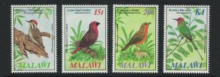Malawi Woodpecker Seedcracker Akelat Bee Eater Birds Audubon 4v Mnh Sg 733 - 736