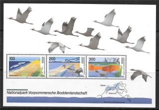 Germany 1996 German National Parks Sheet Of 3 Sc 1937 Mnh