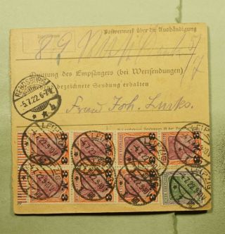 Dr Who 1922 Germany Ovpt Block Leipzig Registered Receipt E50389