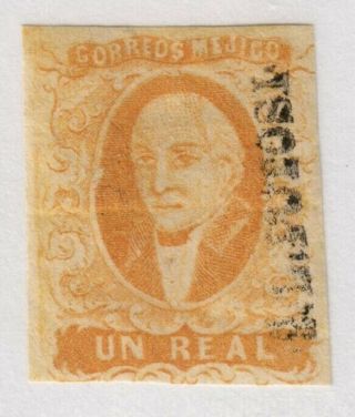 Mexico,  1856,  Scott 2,  1r,  San Luis Potosi,  Mh,  Scott=$30