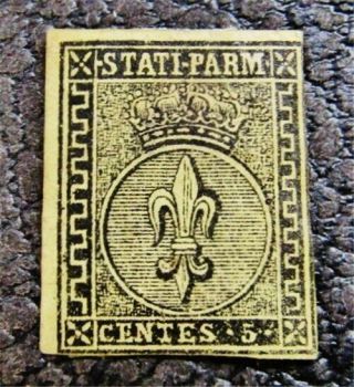 Nystamps Italian States Parma Stamp 1 Og $130