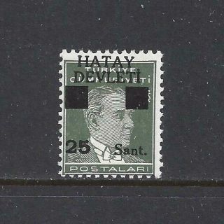 Hatay (alexandretta) - 2 - Mnh - 1939 - " Hatay Devleti " O/p On Turkish Stamp