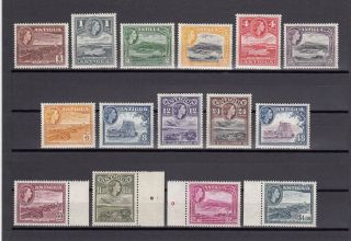 Antigua 1953 - 62 Sg 120a/34 Mnh Cat £85