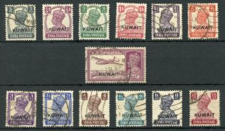 Kuwait 1945 Set Sg52/63 Fu Cat £160
