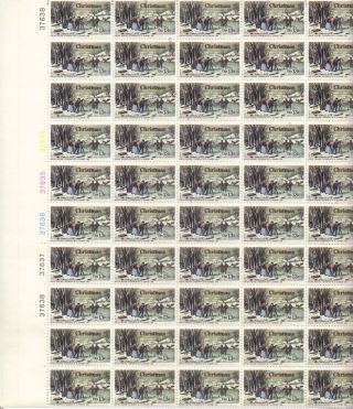 Usa - United States 1976 13c Postage Winter Pastime By N Currier Sheet Scot 1703,