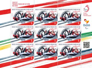Fi 4739 Mnh Full Sheet Successes Of Polish Para - Olympian Rio 2016 Cycling Stamps
