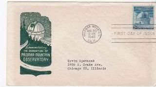 Palomar Mountain 966 Us First Day Cover 1948 Ioor Cachet Fdc