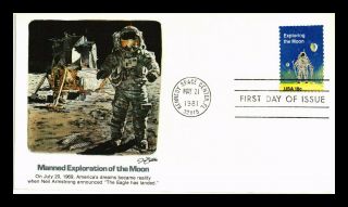 Us Cover Manned Exploration Of The Moon Fdc Kennedy Space Center