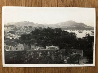 China Hongkong Old Postcard View Of Macau Hong Kong To France 1933
