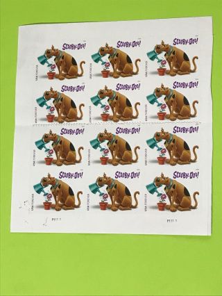 Usps Book Of 12 Scooby Doo Forever Stamps Face Value $6.  60