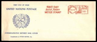 United Nations First Day Meter Stamp Pitney Bowes 1951 Unsealed Unaddressed