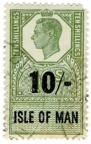 (i.  B) George Vi Revenue : Isle Of Man 10/ -