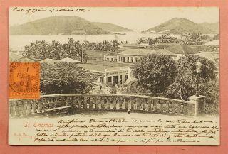1903 Trinidad St Thomas Postcard Port Of Spain Cancel To Italy
