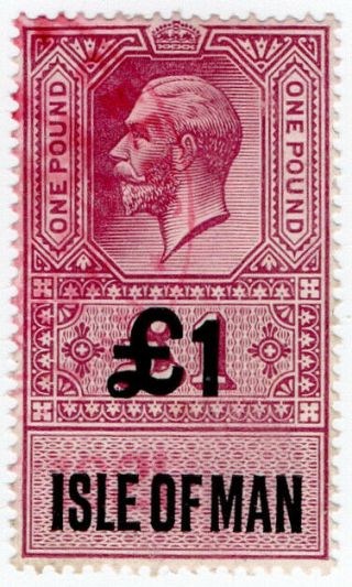 (i.  B) George V Revenue : Isle Of Man £1