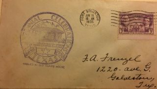 Vintage Texas Postal Cover,  Texas Centennial - Fort Stockton June 11,  1935