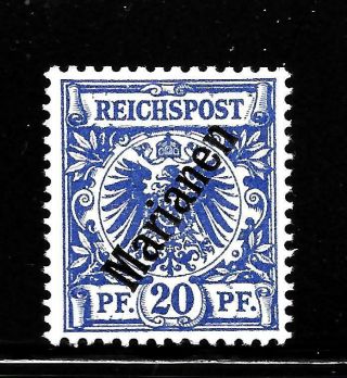 Hick Girl Stamp - Old M.  H.  German - Mariana Islands Sc 14 1900 Overprint Y2262