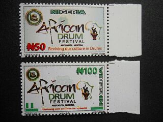 Nigeria 2019 (25th April) Ogun Drum Festival Set: N50 & N100,  Mnh (see Photos)