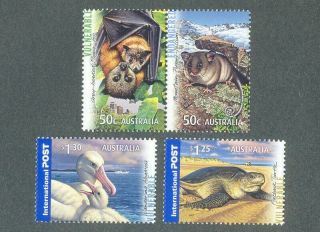 Australia - Threatened Wildlife 2007 Mnh - Birds - Bats - Turtle (2839 - 42)