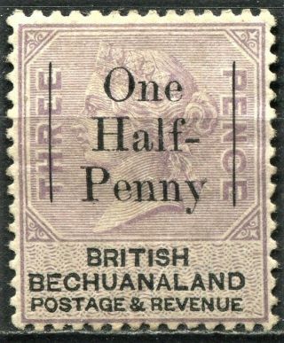 Bechuanaland 1888 Surcharge,  Sg 29,  1/2d On 3d Lilac & Black,  M/hinged,  Cv £275