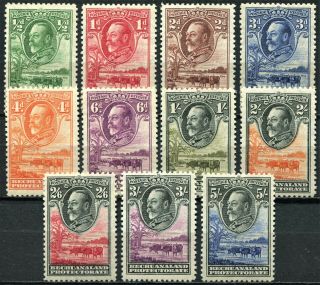Bechuanaland 1932 Issue,  Sg 99 - 109,  Hinged,  Cv £180