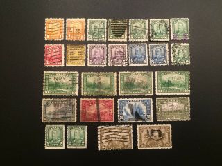 Canada Stamps King George V Scroll Issue 1928 - 1929 Incl 50c Bluenose High Value