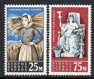 Cyprus Mnh 1963 Sg227 - 28 Freedom From Hunger