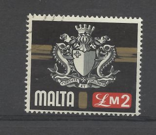 Malta 1973 £2 Coat Of Arms Top Value Very Fine