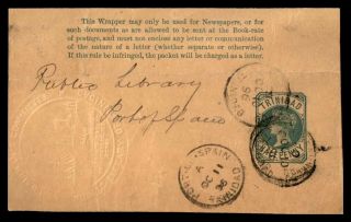 Mayfairstamps Trinidad & Tobago 1896 Public Library Embossed Qv Stationery Wrapp