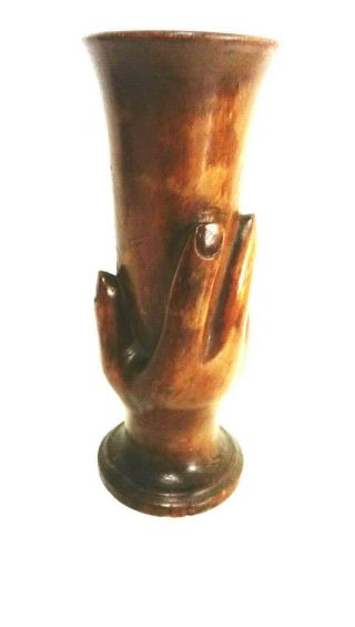 Pitcairn Island Carved Wood Hand Chalice Souvenir Ship Mutiny Bounty Maritime