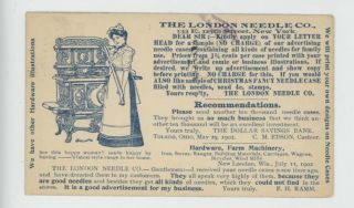 Mr Fancy Cancel The London Needle Co York 1902 Postal Card 2698
