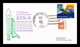 Dr Jim Stamps Us Sts 3 Space Shuttle Columbia Event Cover 1982