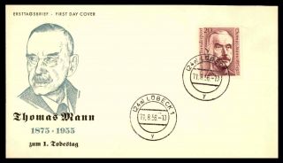 Mayfairstamps Germany 1956 Thomas Mann Fdc First Day Cover Wwb52139