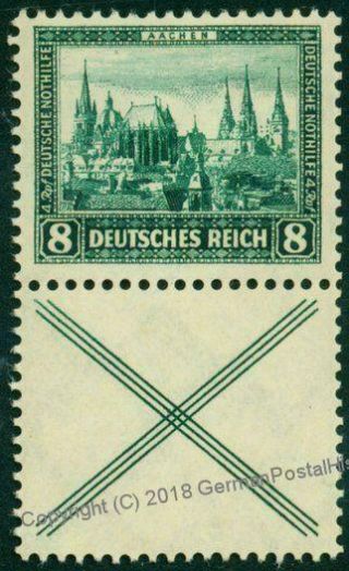 Germany 1930 Nothilfe Michel S80 Mnh Aachen Semipostal Se - Tenant 75892