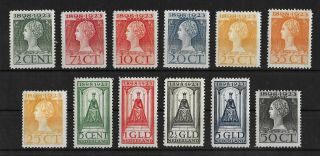 Netherlands 1923 Lh/mh Complete Set Of 11 Nvph 121 - 131 Cv €555