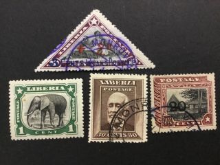 Old Stamps Liberia X 4