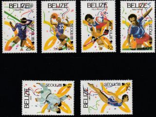 Belize (1772 - 1988 Seoul Olympics Set Of 6 Unmounted