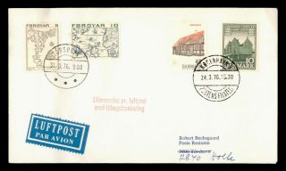 Dr Who 1976 Denmark Copenhagen To Torshavn Faroe Islands Postage Due E50575