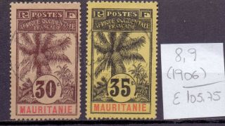 Mauritania 1906.  Stamp.  Yt 8,  9.  €105.  75