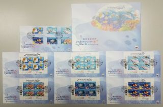 Hong Kong 2019 Underwater World Stamp,  Ms,  Stamp Sheets Set Of 8 Cpa Fdcs