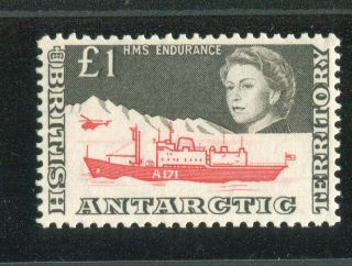 British Antarctic Territory Qeii 1969 £1 Hms Endurance Sg15a Mnh
