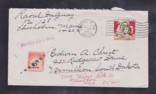 Us Covers: J93; 5c 1959 Postage Due Issue; Solo Usage (charity Stamp Franking)
