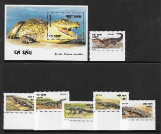 North Viet Nam Sc 2532 - 8 Nh Issue Of 1994 - Alligators