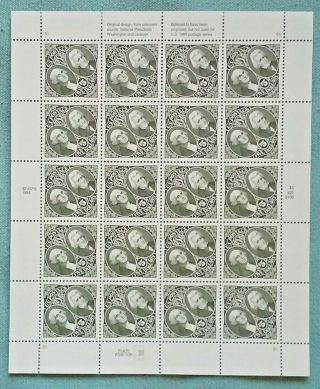 One (1) Sheet Of 20 Washington & Jackson $5.  00 Us Postage Stamps.  Sc 2592