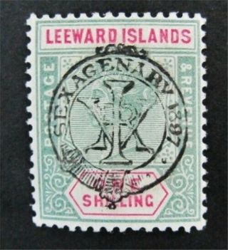 Nystamps British Leeward Islands Stamp 15 Og H $130