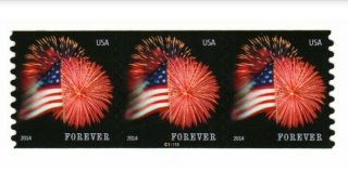 USPS Forever Star - Spangled Banner Flag and Fireworks Stamps 2 rolls/ 200 pcs 2