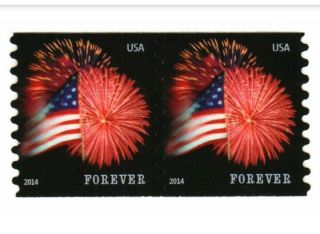 USPS Forever Star - Spangled Banner Flag and Fireworks Stamps 2 rolls/ 200 pcs 3
