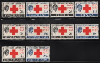 British Commonwealth 1963 Red Cross Omnibus Set Sc Cd315 Nh