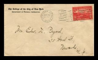 Dr Jim Stamps Us College City Of York Scott 372 On Cover 1909